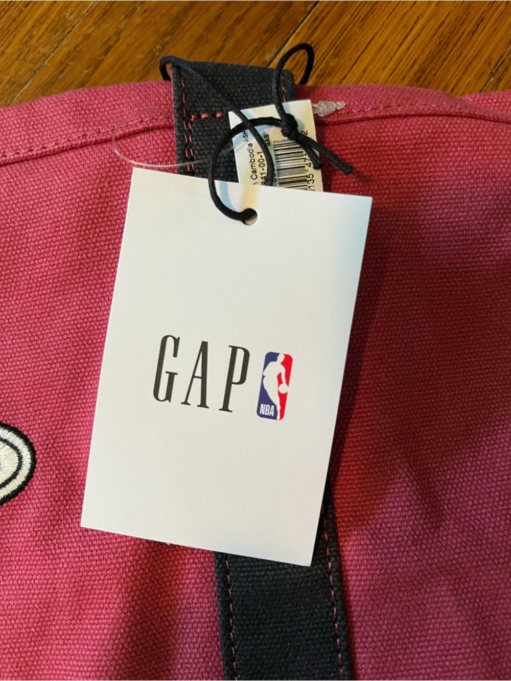 GAP Red Tote with Black Trim and Miami Heat Patch